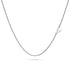 Bold Alphabet Letter Initial Charm Necklace in White Gold Tone